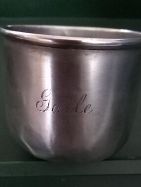 925 Satile Engraved Stainless Steel Cup - Silver
